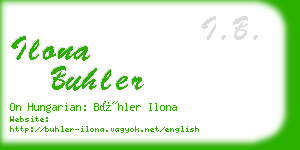 ilona buhler business card